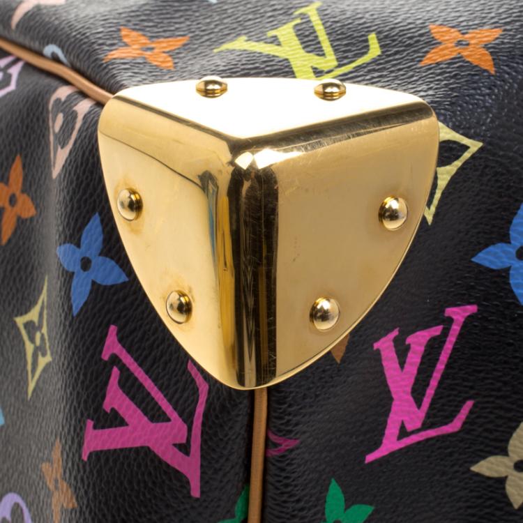 Pre Owned Louis Vuitton Black Multicolor Monogram Canvas Speedy 30