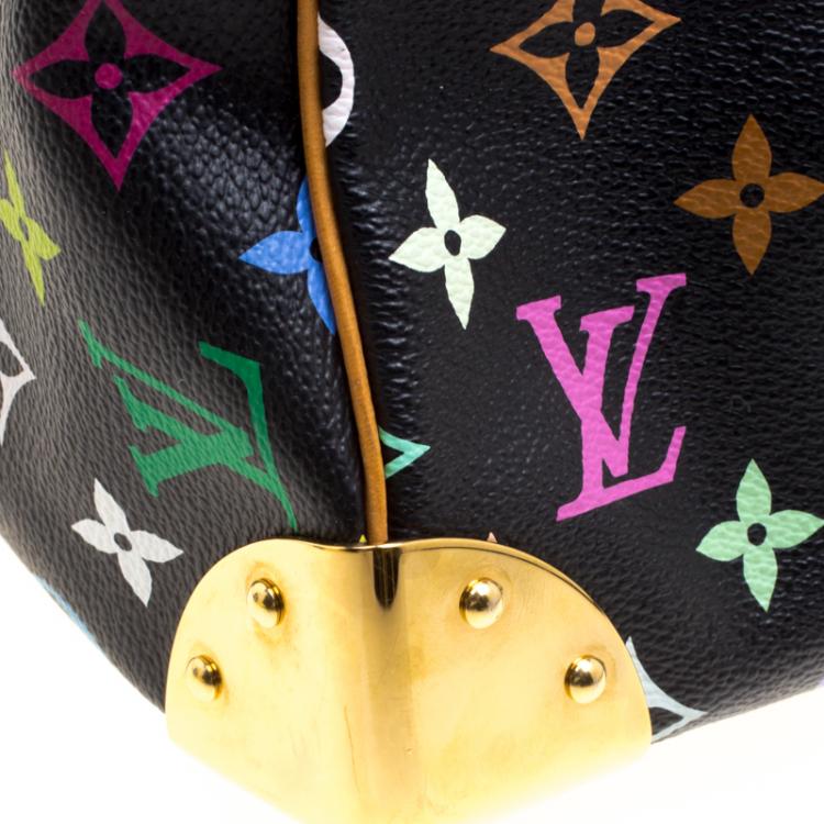 Pre Owned Louis Vuitton Black Multicolor Monogram Canvas Speedy 30