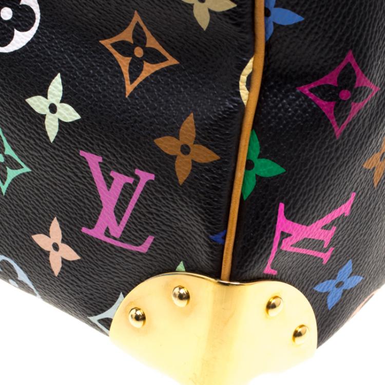 Pre Owned Louis Vuitton Black Multicolor Monogram Canvas Speedy 30