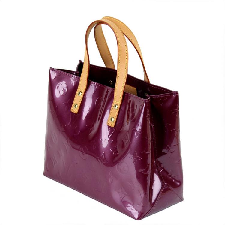 Louis Vuitton Burgundy Monogram Vernis Handbag - Preloved - Lilac