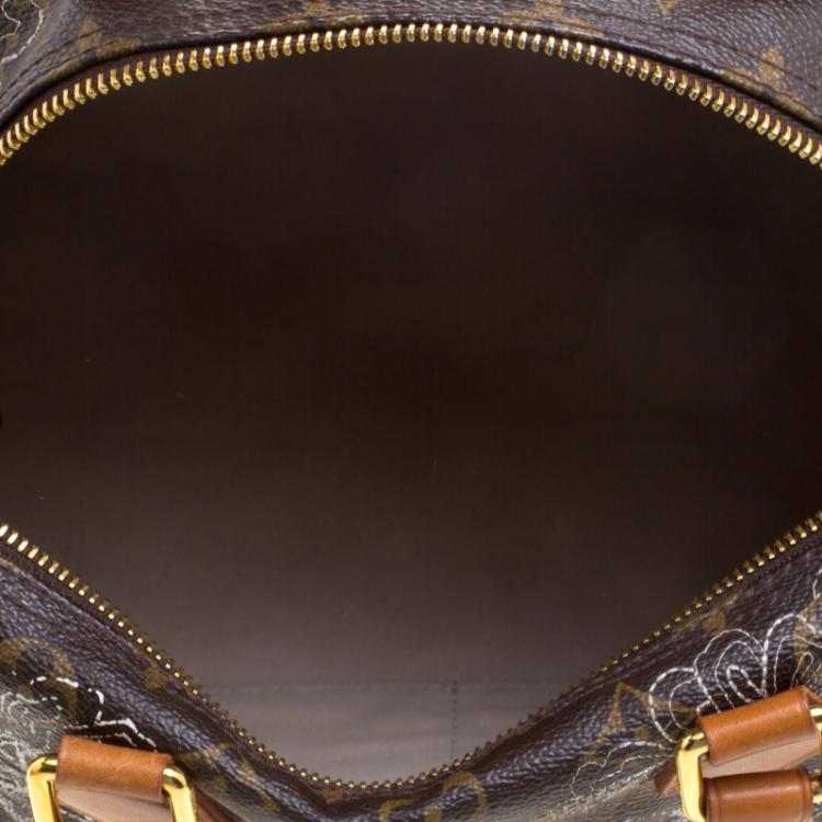 Pre Owned Louis Vuitton Monogram Canvas Limited Edition Dentelle Speedy 30