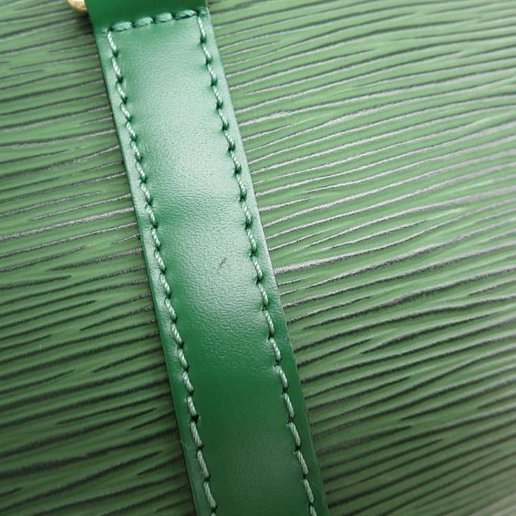 Pre Owned Louis Vuitton Borneo Green Epi Leather Soufflot Bag