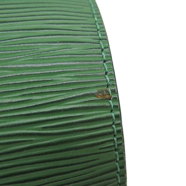 Pre Owned Louis Vuitton Borneo Green Epi Leather Soufflot Bag