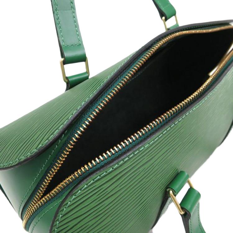 Pre Owned Louis Vuitton Borneo Green Epi Leather Soufflot Bag