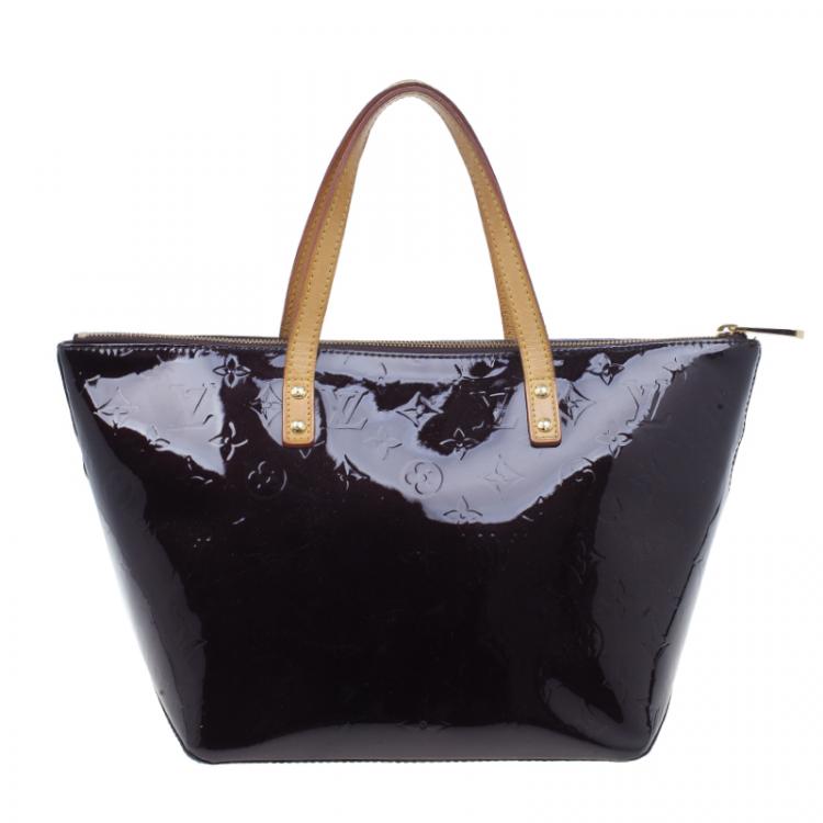 Pre Owned Louis Vuitton Amarante Monogram Vernis Bellevue PM