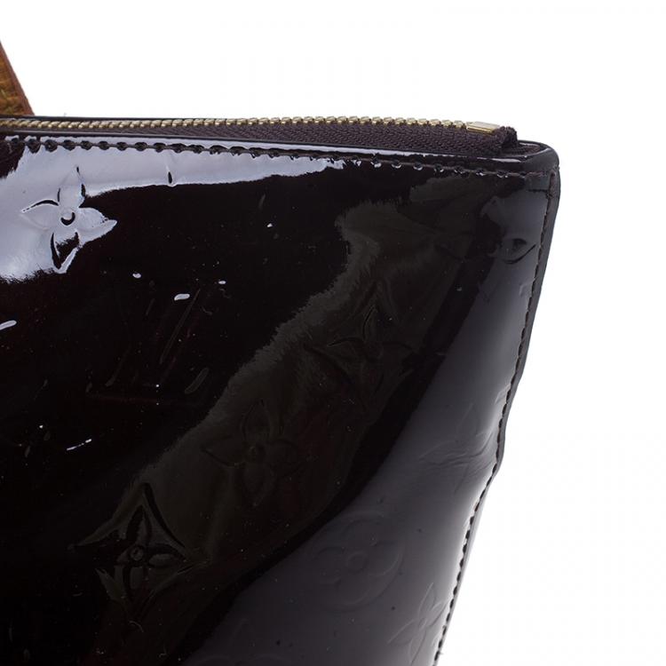 Pre Owned Louis Vuitton Amarante Monogram Vernis Bellevue PM