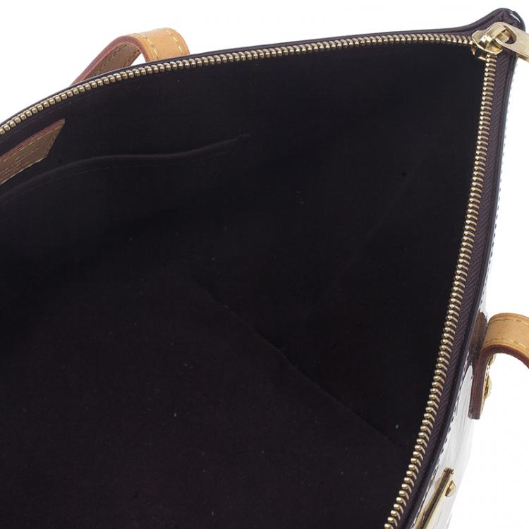 Pre Owned Louis Vuitton Amarante Monogram Vernis Bellevue PM