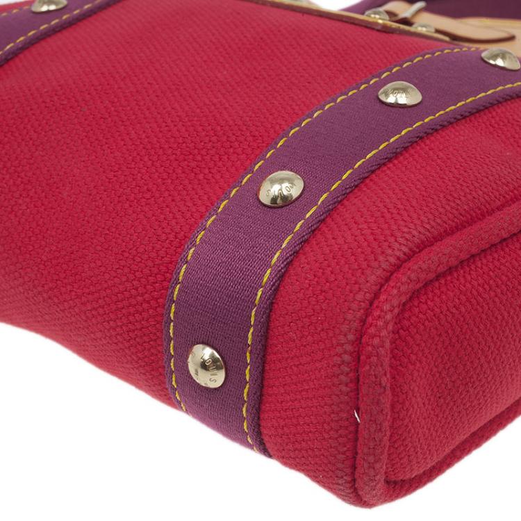 Pre Owned Louis Vuitton Red Antigua Canvas Cabas Tote PM