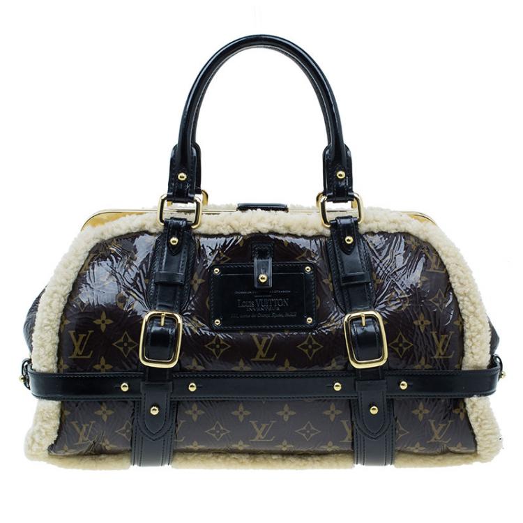 LOUIS VUITTON Limited Edition Monogram Shearling Storm Bag, Luxury