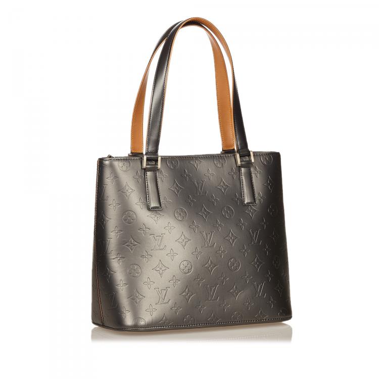 Louis Vuitton Metallic Dark Grey Monogram Mat Stockton Bag Louis