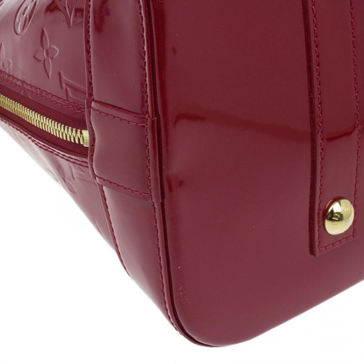 Pre Owned Louis Vuitton Red Monogram Vernis Alma GM