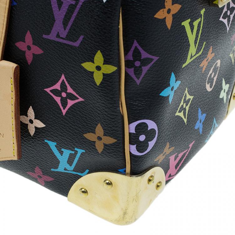 Pre Owned Louis Vuitton Black Multicolore Monogram Canvas Speedy 30