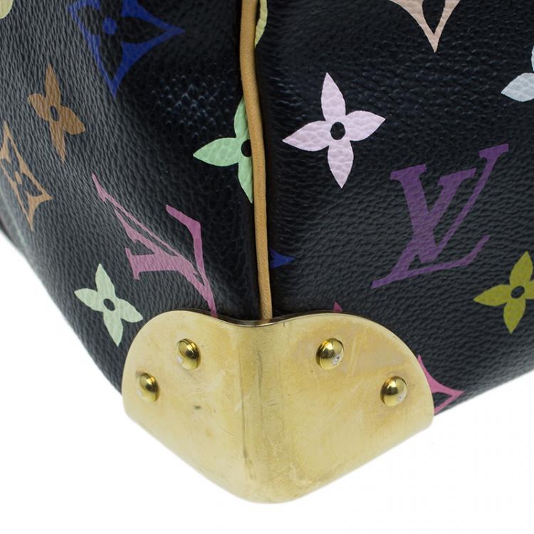 Pre Owned Louis Vuitton Black Multicolore Monogram Canvas Speedy 30
