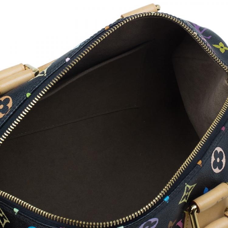 Pre Owned Louis Vuitton Black Multicolore Monogram Canvas Speedy 30