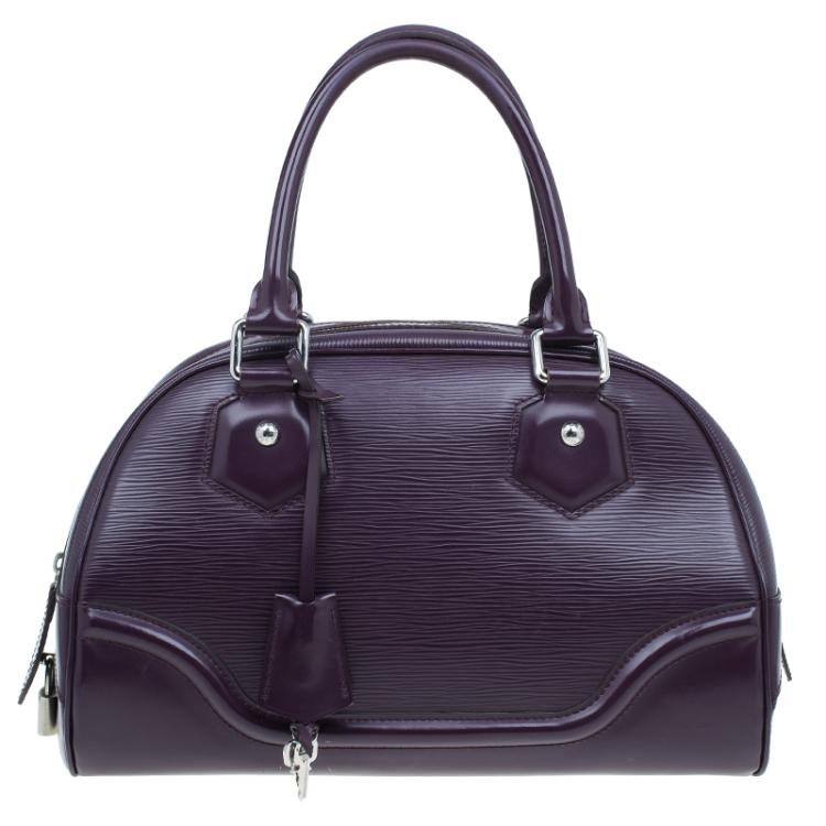 Louis Vuitton Purple Epi Leather Bowling Montaigne PM Bag Louis Vuitton