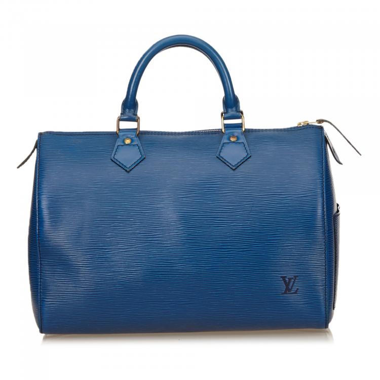 مملوكة مسبقًا Louis Vuitton Toiedo Blue Epi Leather Speedy 30