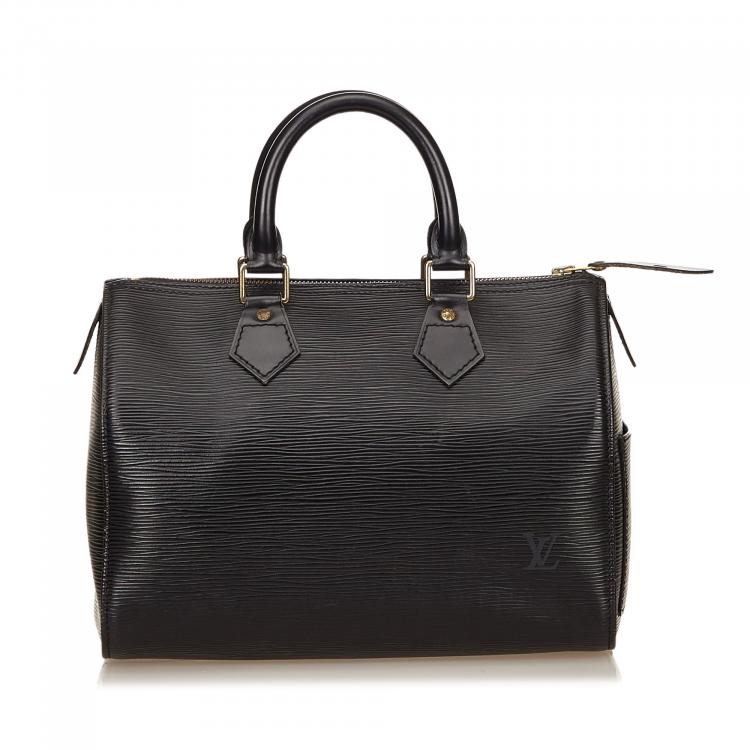Pre Owned Louis Vuitton Black Epi Leather Speedy 25