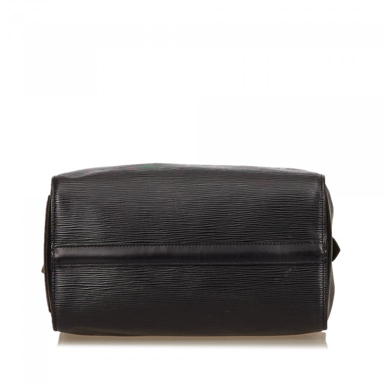 Pre Owned Louis Vuitton Black Epi Leather Speedy 25