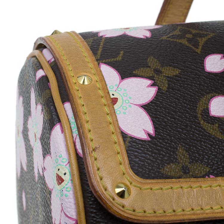 Pre Owned Louis Vuitton Monogram Canvas Limited Edition Cherry Blossom Papillon Bag