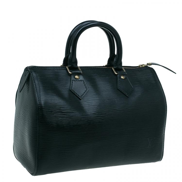 Pre Owned Louis Vuitton Black Epi Speedy 25 Bag