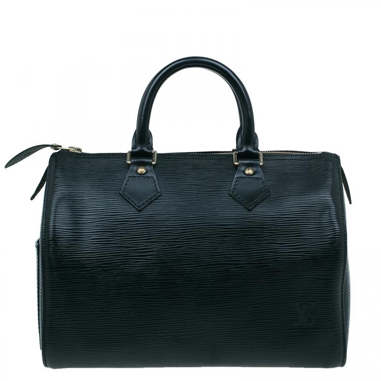 Pre Owned Louis Vuitton Black Epi Speedy 25 Bag