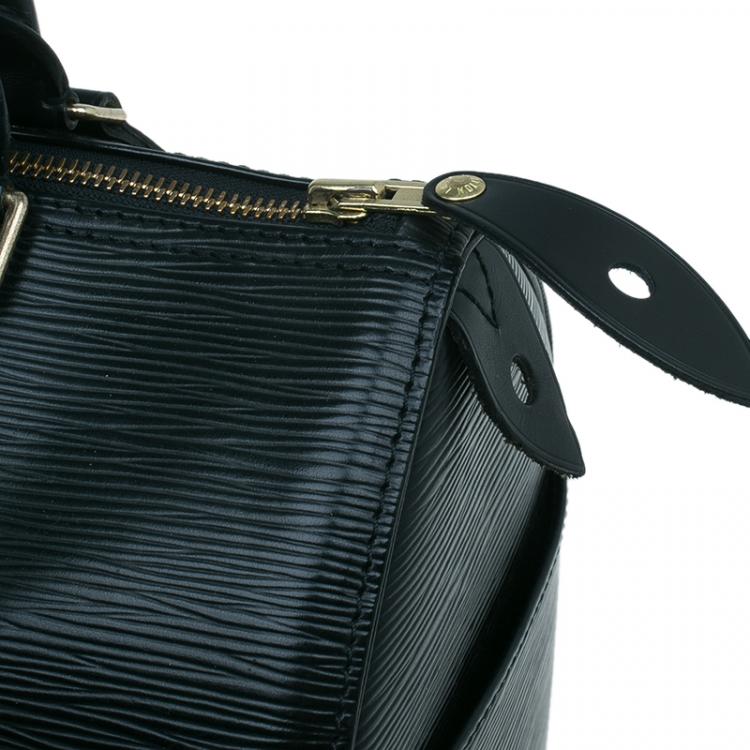 Pre Owned Louis Vuitton Black Epi Speedy 25 Bag