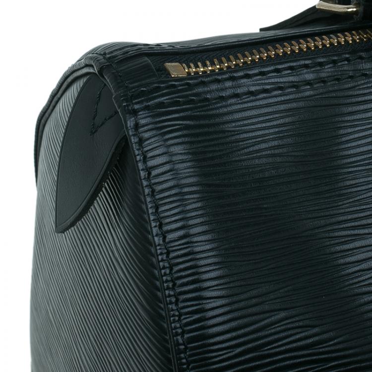 Pre Owned Louis Vuitton Black Epi Speedy 25 Bag
