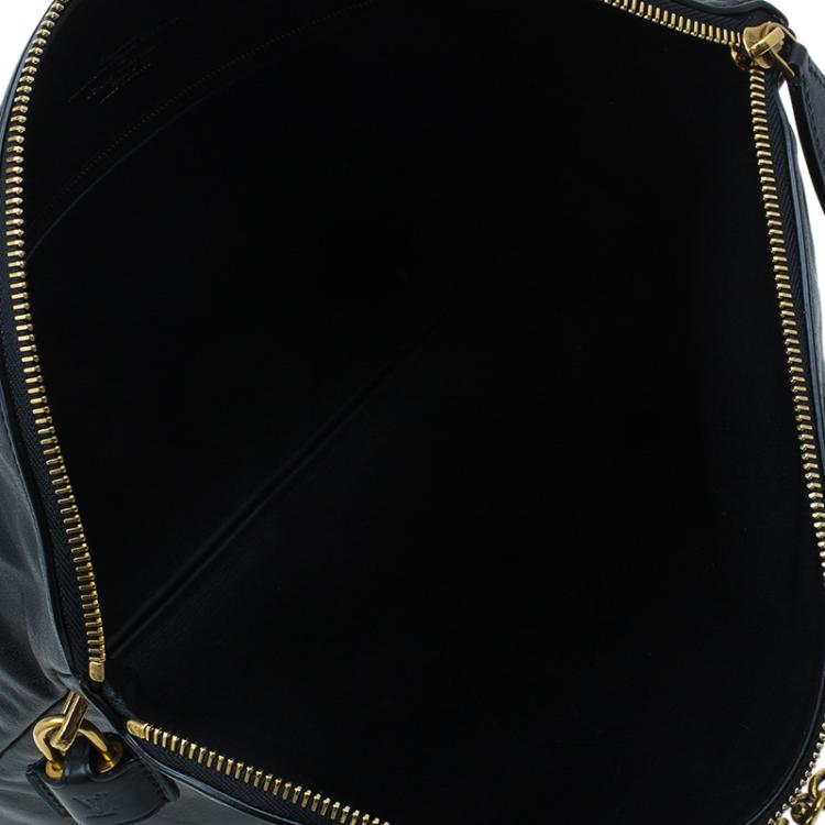 Pre Owned Louis Vuitton Black Cuir Boudoir Leather Lockit Chain Tote Bag