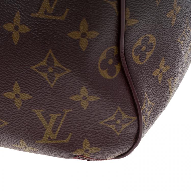 Pre Owned Louis Vuitton Monogram Limited Edition Bordeaux Mirage Griet Exotic Bag