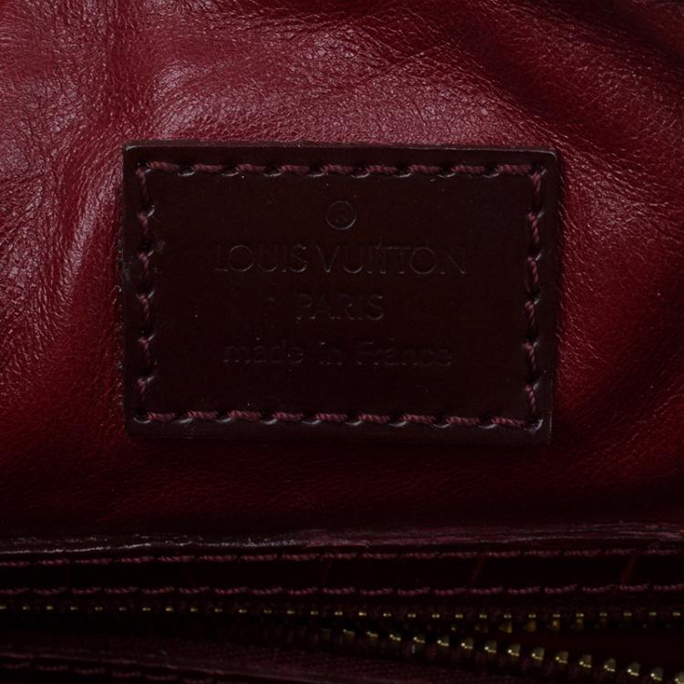 Pre Owned Louis Vuitton Monogram Limited Edition Bordeaux Mirage Griet Exotic Bag