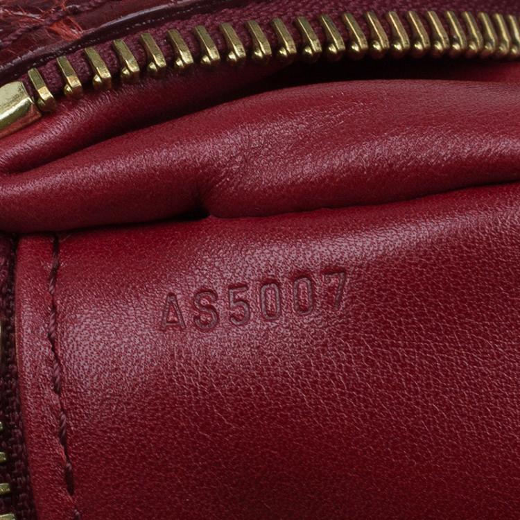 Pre Owned Louis Vuitton Monogram Limited Edition Bordeaux Mirage Griet Exotic Bag