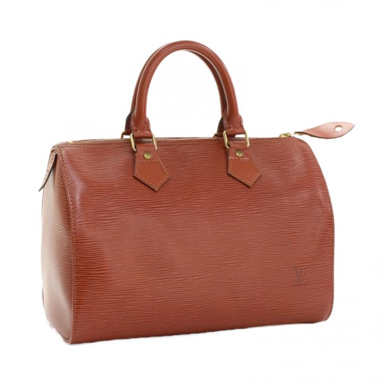 Pre Owned Louis Vuitton Kenyan Fawn Epi Leather Speedy 25