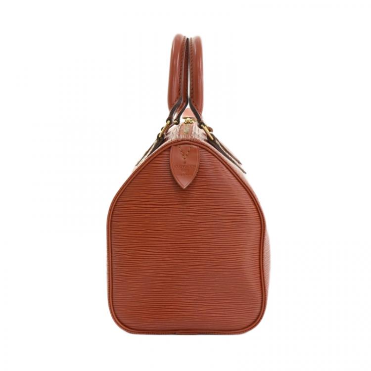 Pre Owned Louis Vuitton Kenyan Fawn Epi Leather Speedy 25