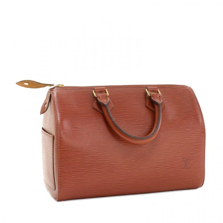 Pre Owned Louis Vuitton Kenyan Fawn Epi Leather Speedy 25