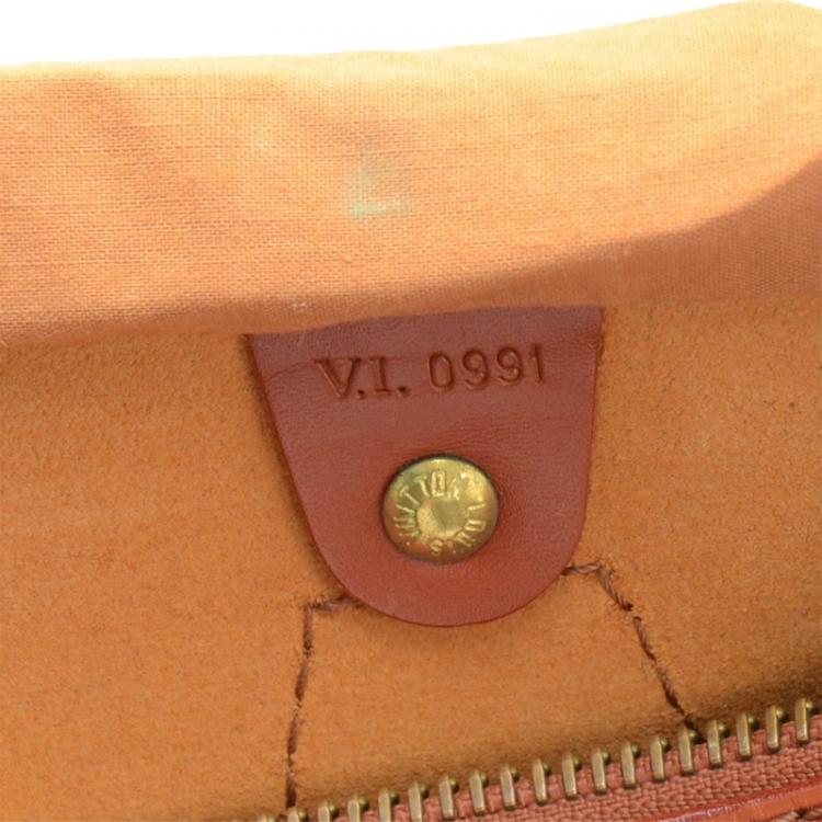 Pre Owned Louis Vuitton Kenyan Fawn Epi Leather Speedy 25