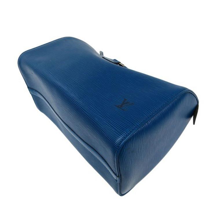 Pre Owned Louis Vuitton Toledo Blue Epi Leather Speedy 30