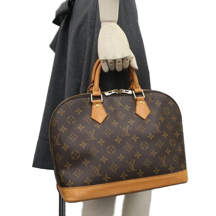 Used Brown Louis Vuitton Monogram Alma Bag Model Number M51130