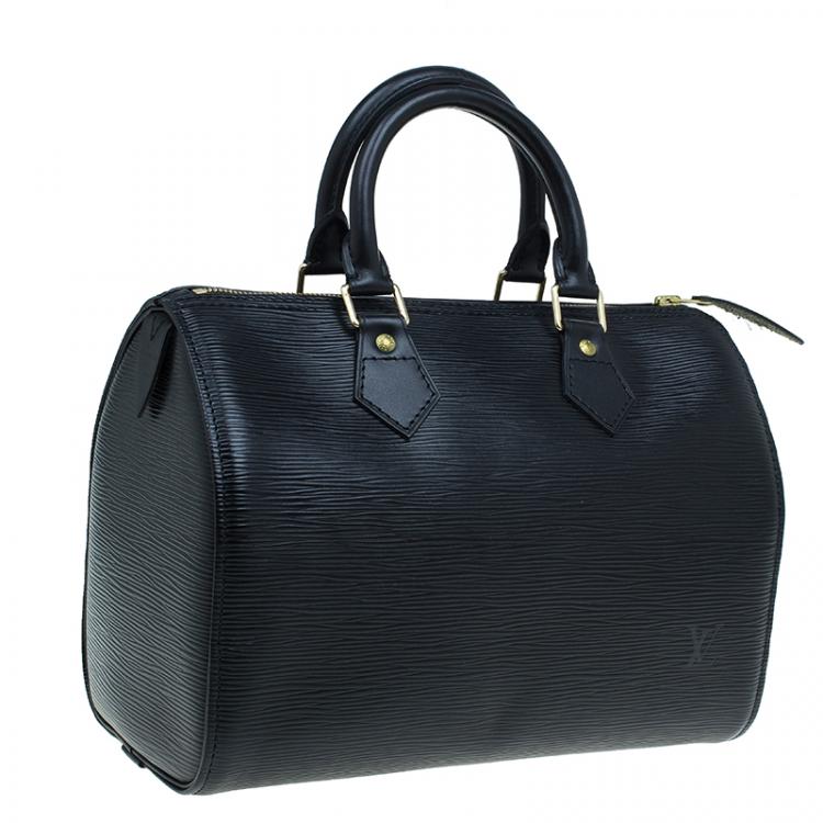 Pre Owned Louis Vuitton Black Epi Leather Speedy 25