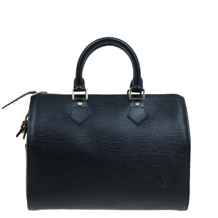 Pre Owned Louis Vuitton Black Epi Leather Speedy 25