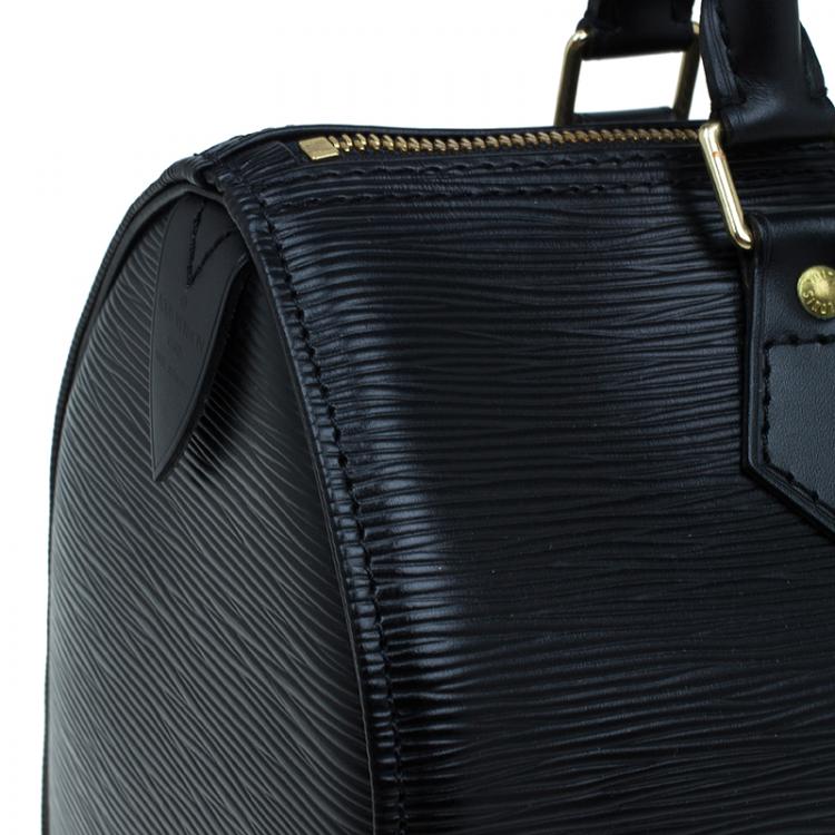 Pre Owned Louis Vuitton Black Epi Leather Speedy 25
