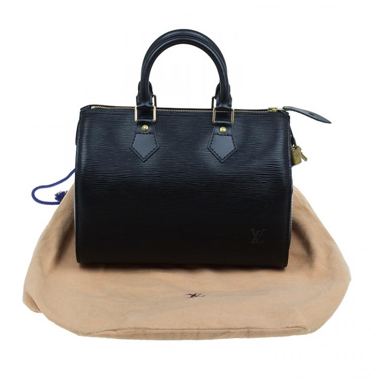 Pre Owned Louis Vuitton Black Epi Leather Speedy 25