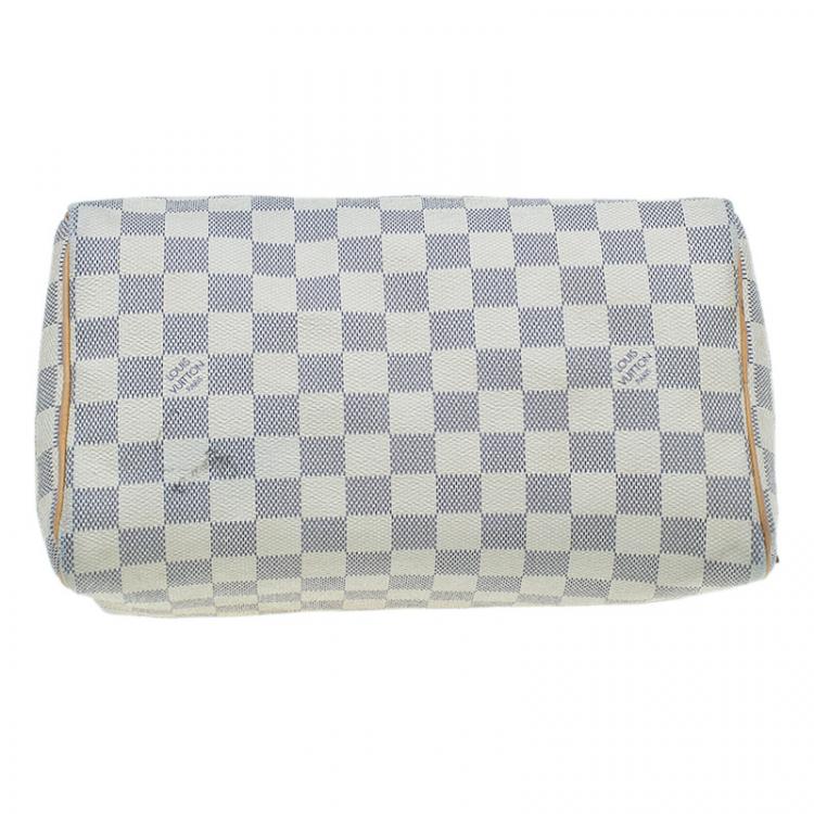 Pre Owned Louis Vuitton Damier Azur Canvas Speedy 25