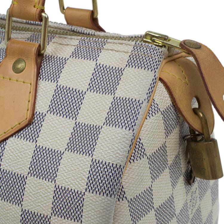 Pre Owned Louis Vuitton Damier Azur Canvas Speedy 25