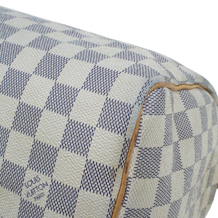 Pre Owned Louis Vuitton Damier Azur Canvas Speedy 25