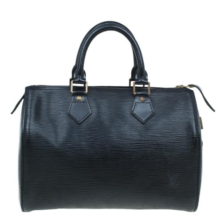 Pre Owned Louis Vuitton Black Epi Leather Speedy 25