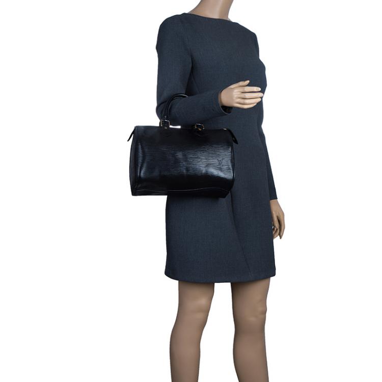 Pre Owned Louis Vuitton Black Epi Leather Speedy 25