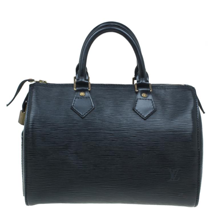 Pre Owned Louis Vuitton Black Epi Leather Speedy 25
