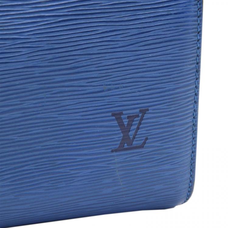 Pre Owned Louis Vuitton Toledo Blue Epi Leather Speedy 25