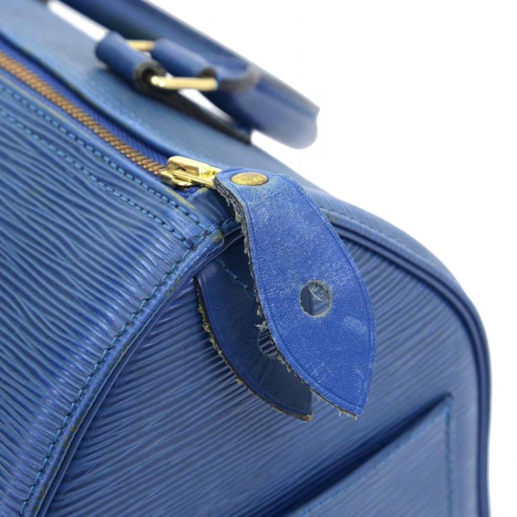 Pre Owned Louis Vuitton Toledo Blue Epi Leather Speedy 25