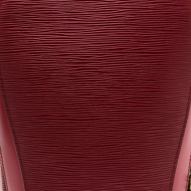 Pre Owned Louis Vuitton Red Epi Leather Mabillon Backpack Bag